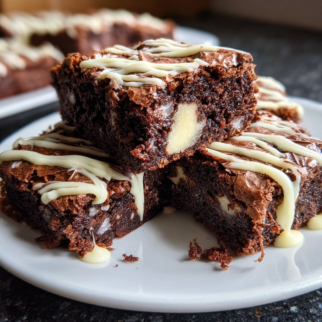 Brownies mit weißer Schokolade