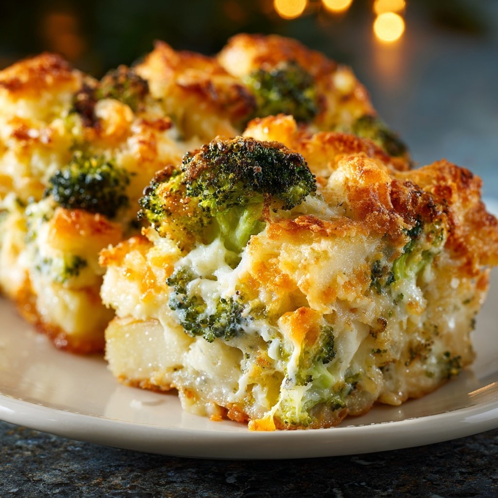 Cremiger Brokkoli Kartoffel Auflauf