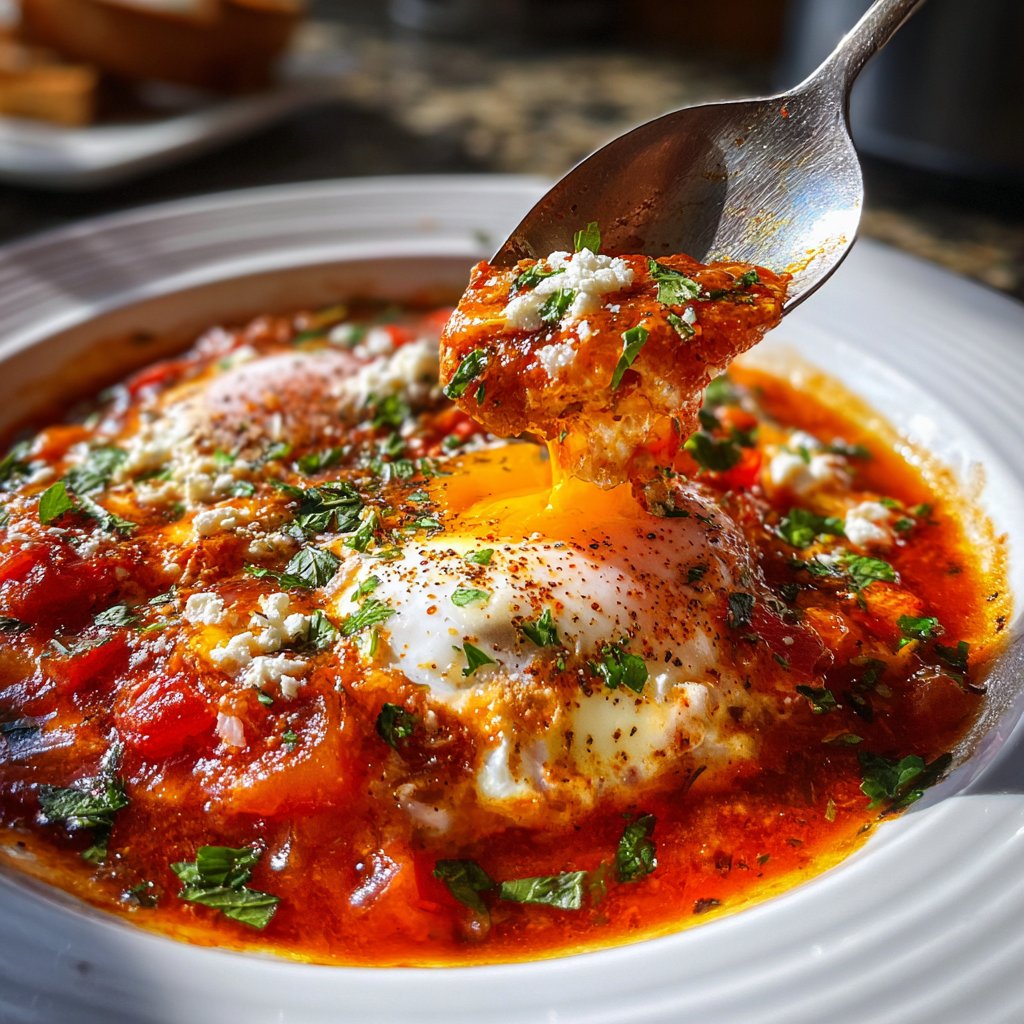 Shakshuka mit Tomaten und Paprika