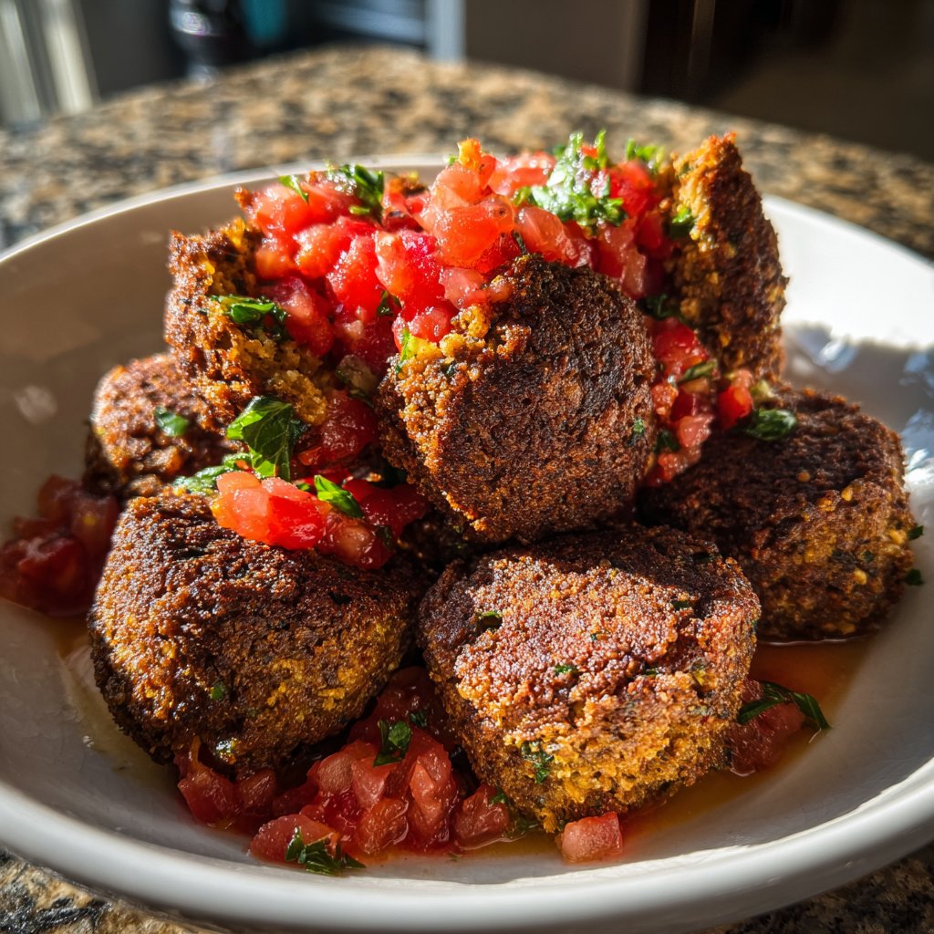 Falafel mit Tomatensalsa