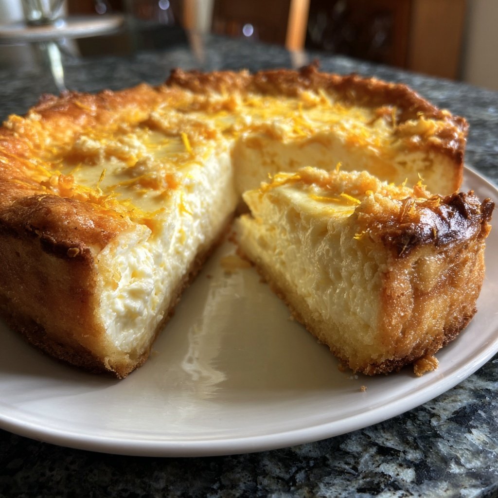 Käsekuchen mit Zitronenschale