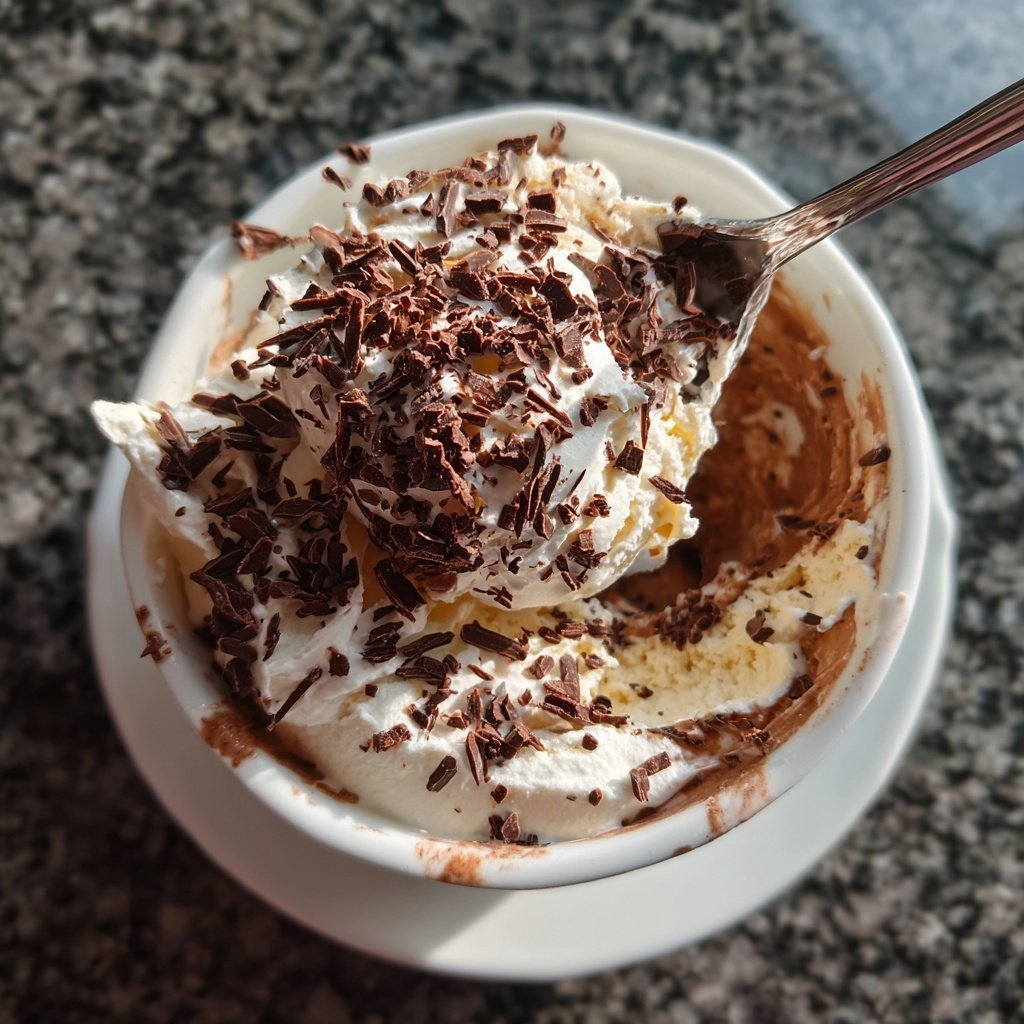 Schokoladen Eis Mit Sahne Selbstgemacht