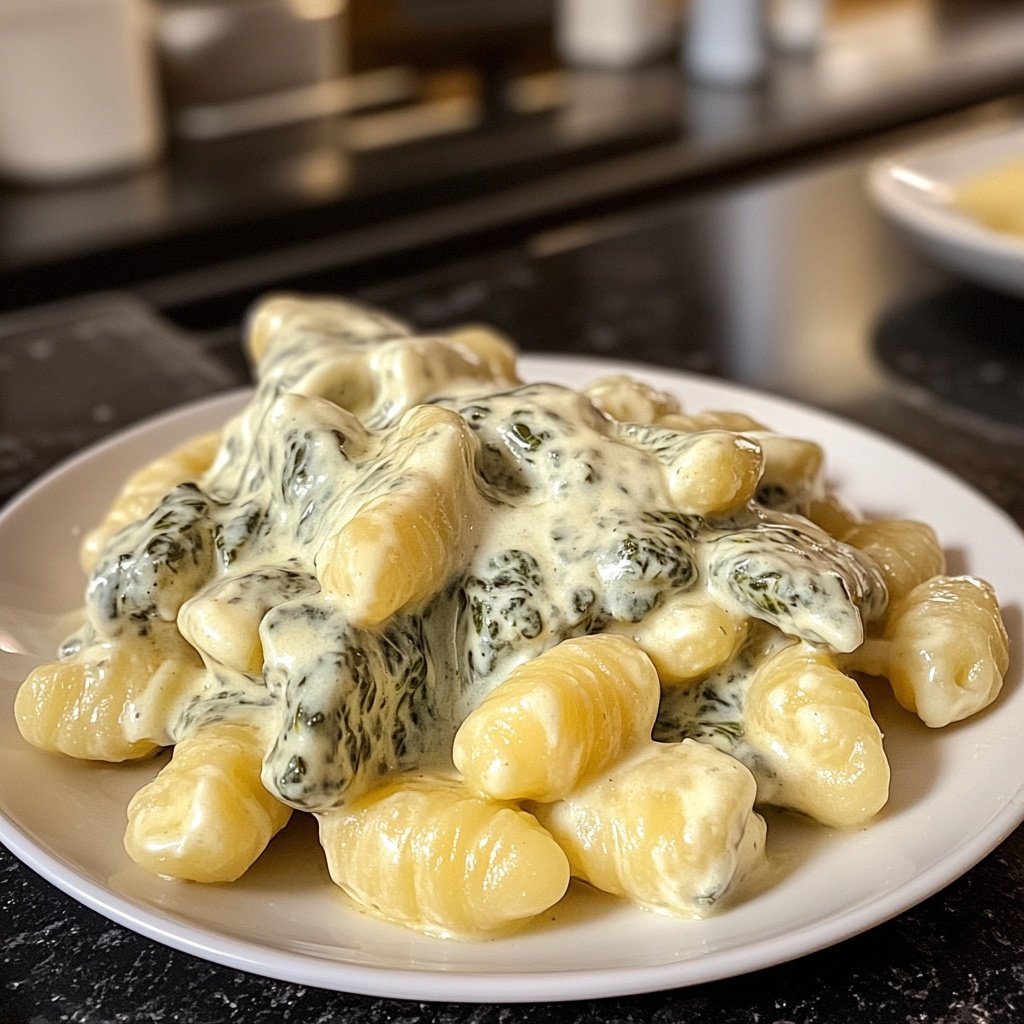 Gnocchi mit Spinat-Sahne-Sauce