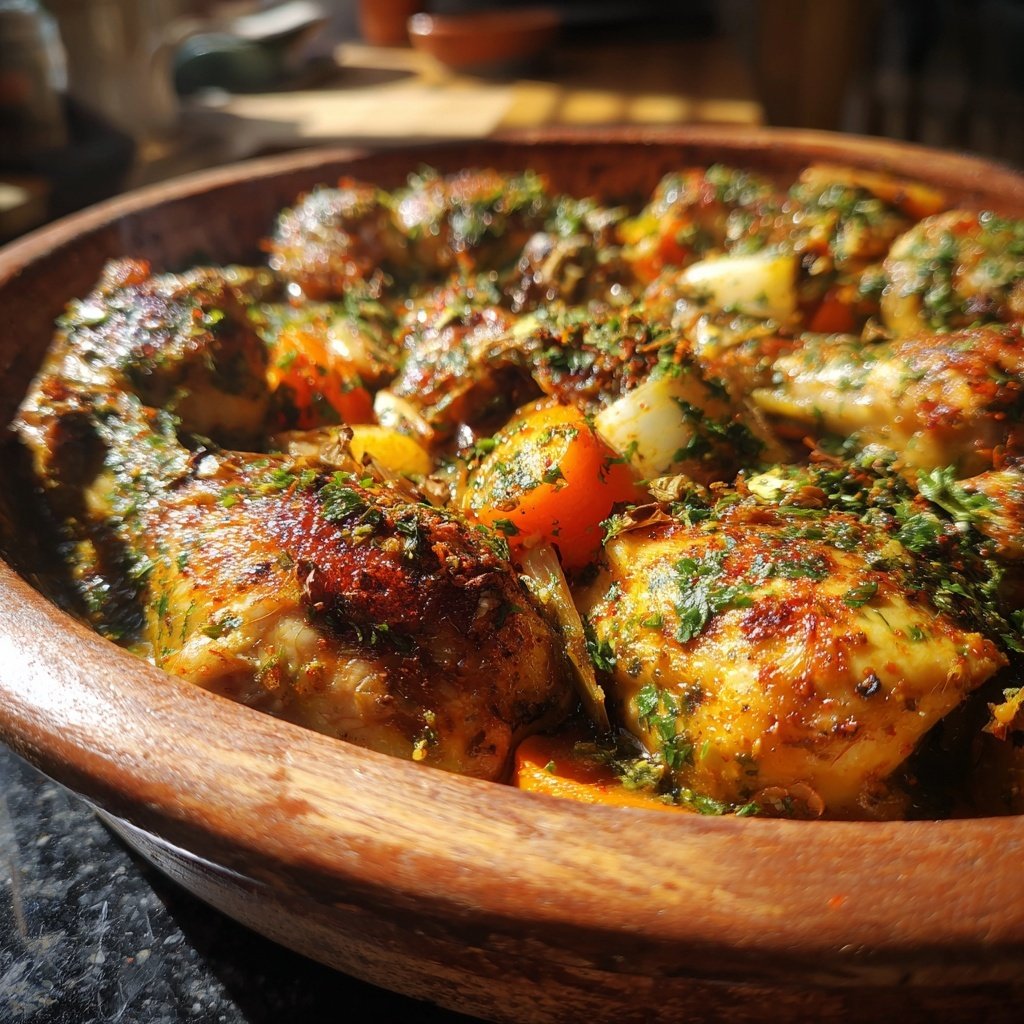 Internationale Küche Marokkanisches Hähnchen-Tagine