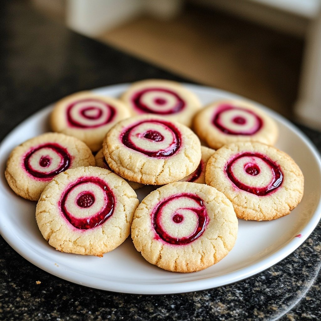 Himbeer-Swirls-Shortbread-Kekse – Süße & Elegante Leckerei