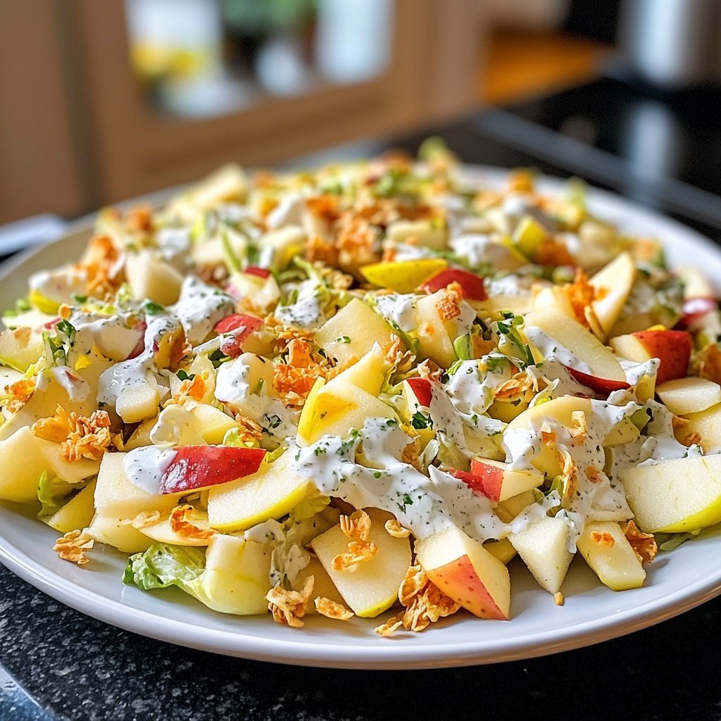 Chinakohl-Apfel-Salat mit veganem Joghurtdressing